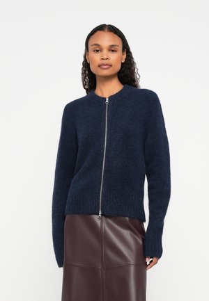 JEANINE ZIP CARDIGAN - Strickjacke - dark blue