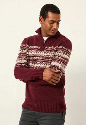 PATTERN HALF NECK  - Strickpullover - claret