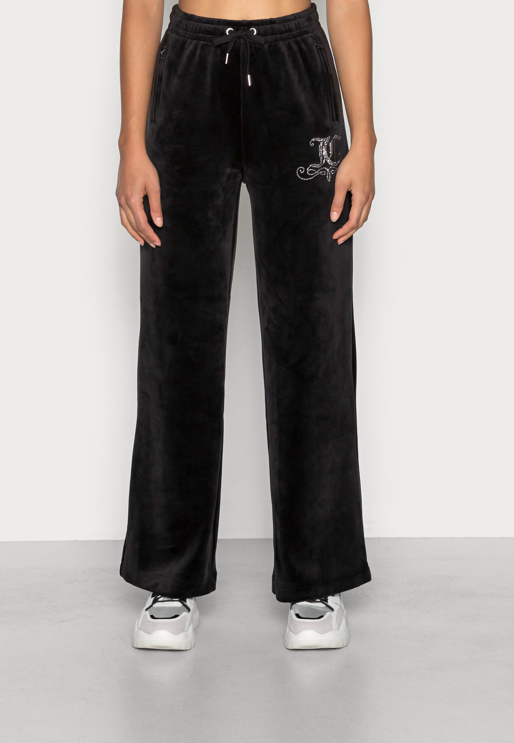 juicy couture diamante velour joggers black