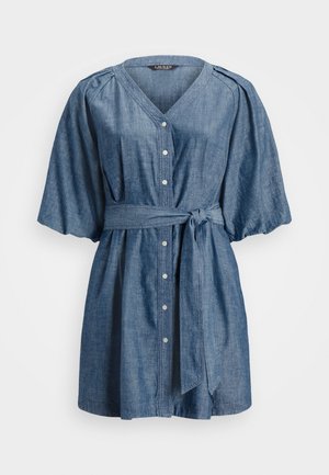 Lauren Ralph Lauren Woman AMAHILY SHORT SLEEVE DAY DRESS - Τζιν φόρεμα - salt creek wash