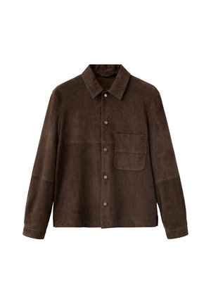 Mango, ADULT - Veste en cuir - dark brown