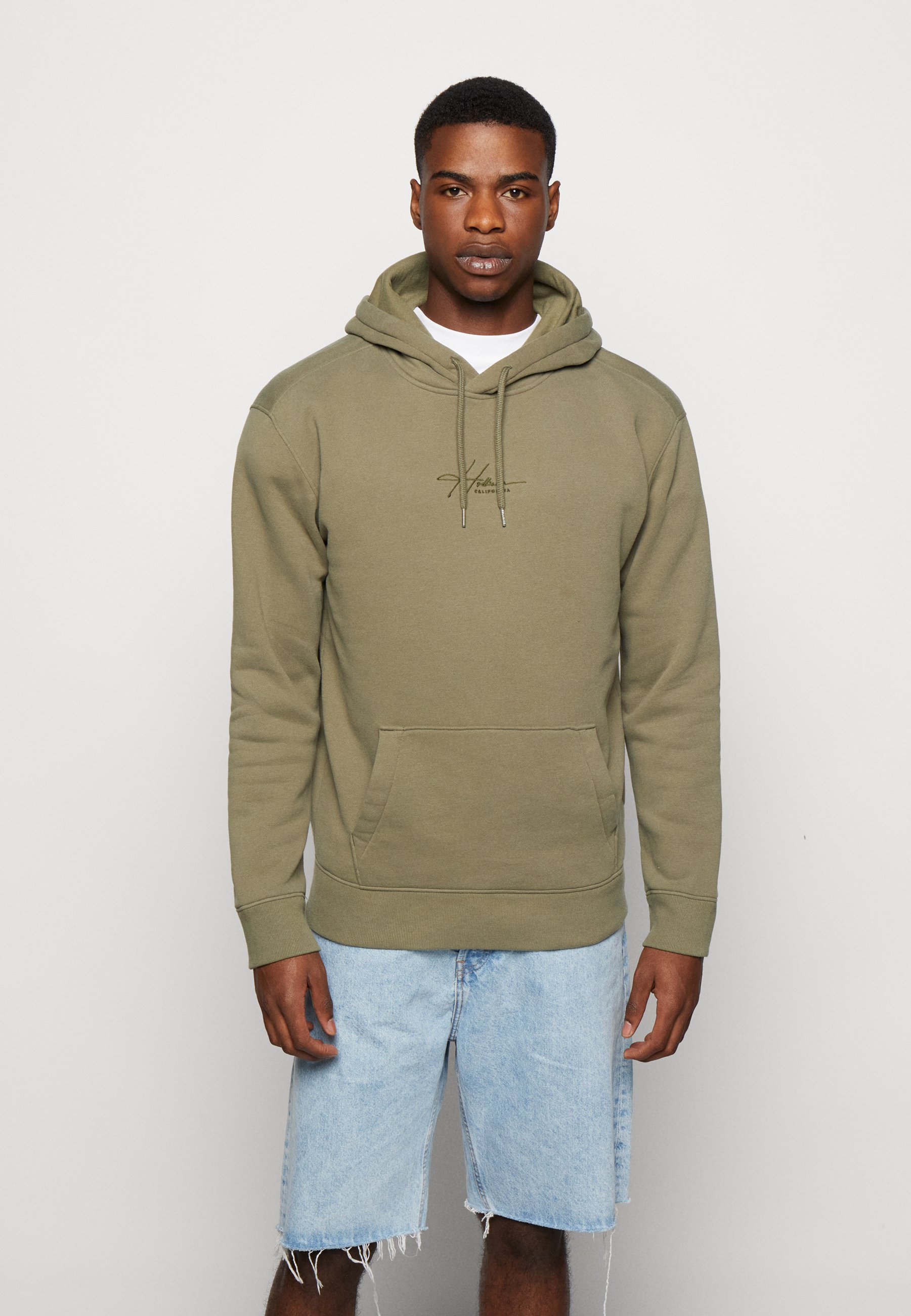 Hollister Co. EXCLUSIVE SCRIPT LOGO - Hoodie - olive/green - Zalando.co.uk