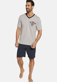 Jan Vanderstorm KURZER EDIN SET - Nachtwäsche Set - grau melange