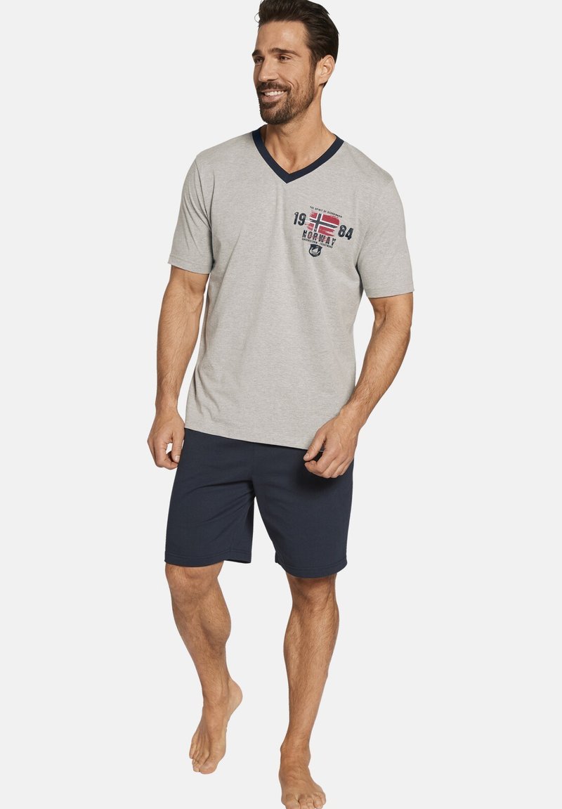 Jan Vanderstorm KURZER EDIN SET - Nachtwäsche Set - grau melange