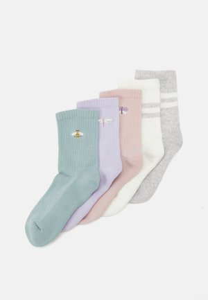 5 PACK - Socks - pink/grey/lila