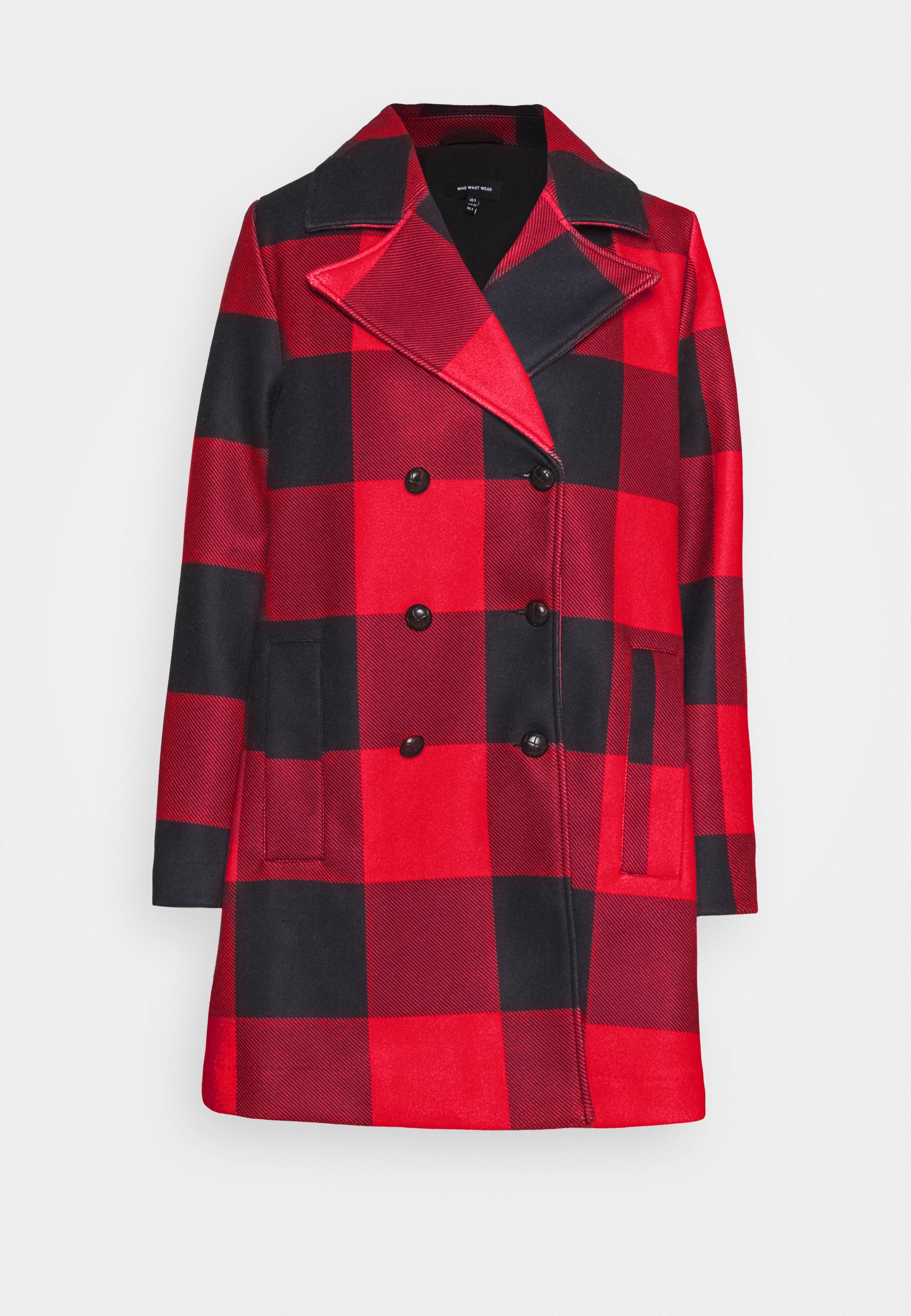 red check coat pant