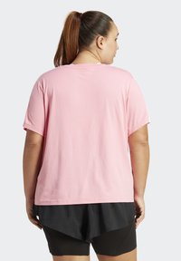adidas Performance AEROREADY ESSENTIALS - STRIPES - Spordi T-särk - bliss pink/white
