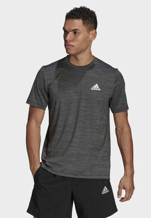 M HT EL TEE - T-shirt con stampa - black melange