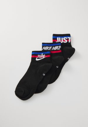 Nike Sportswear EVERYDAY ESSENTIAL UNISEX 3 PACK - Calcetines - black/white/game royal/university red