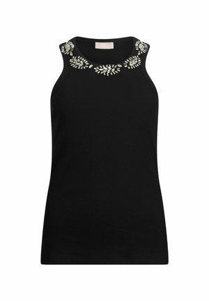 LIU JO WITH BEJEWELLED APPLIQUÉS - Top - black