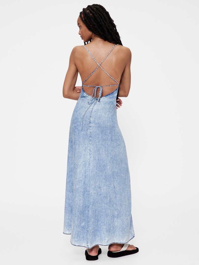 gap studio denim dress GAP GAPSTUDIO SEAMED DENIM MIDI SHIRTDRESS - Denim dress - dark wash  indigo/dark-blue denim
