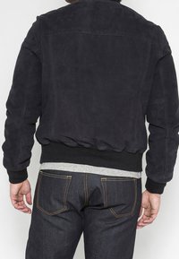 Schott Veste en cuir - navy blue