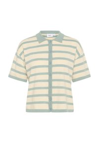 LIKAM STRIPED - Vesta na kopčanje - fog blue surf stripe