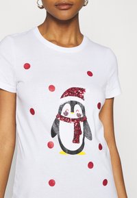 ONLY ONLXMAS LIFE CHRISTMAS  - T-shirt estampada - bright white