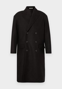BOX SHOULDER DOUBLE BREASTED COAT - Cappotto classico - black