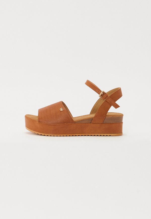 NORMA SANDAL SEMI WEDGE - Platform sandals - almond