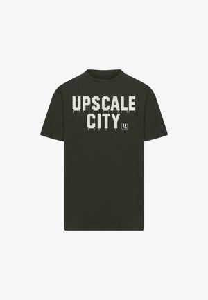 Upscale by Mister Tee Trükipildiga T-särk - black