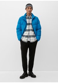 s.Oliver TWILL- MIT KAROMUSTER - Hemd - weiß