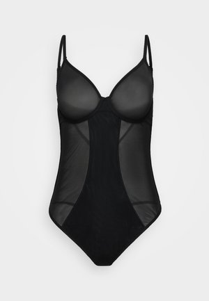 GLOSSIES UNDERWIRED THONG - Glaustinukė - black