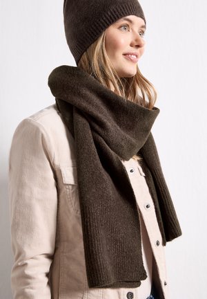 Street One, LANGER FEINSTRICKSCHAL IN UNIFARBE - Écharpe - auburn brown mel