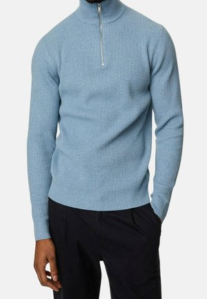 Strickpullover - mottled blue
