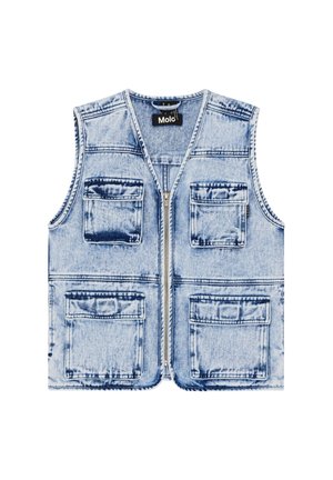 HAIKON - Weste - light stone denim