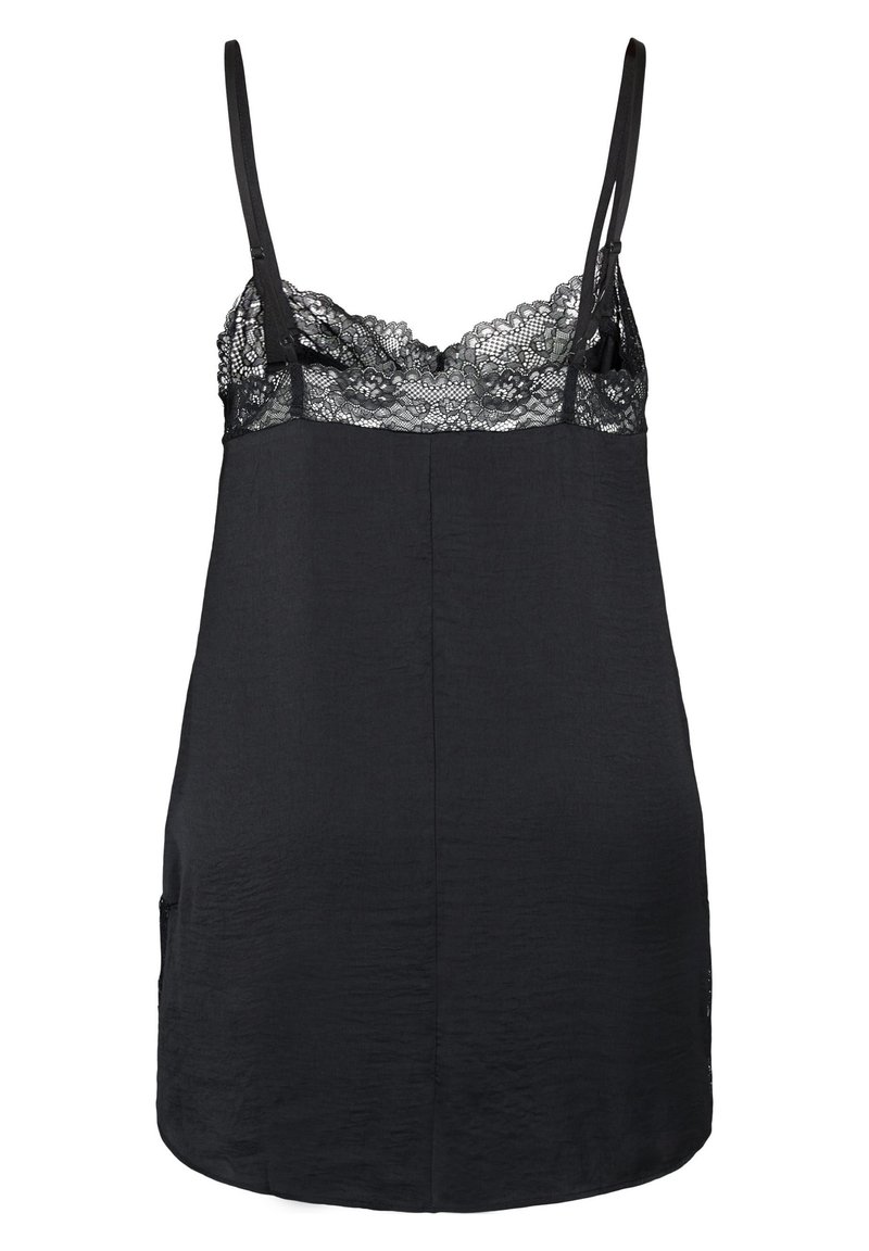 Damen Nachthemden | Devoted By Zizzi MIT SPITZE UND SCHLITZ Nachthemd black/schwarz - SV22889 Damen Nachthemden | Devoted By Zizzi MIT SPITZE UND SCHLITZ Nachthemd black/schwarz - SV22889