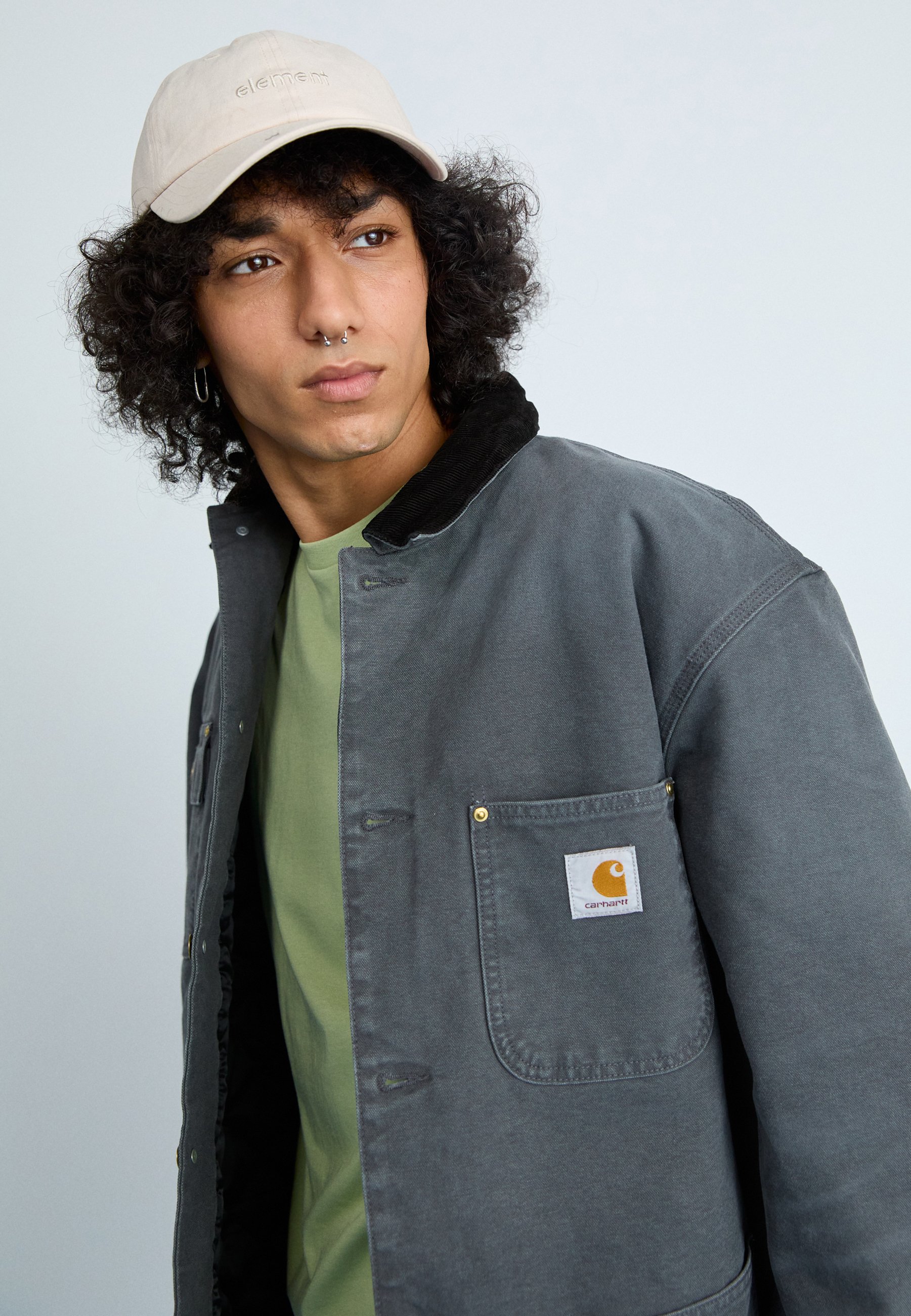 Carhartt WIP CHORE COAT - Jas - graphite/grijs - Zalando.nl