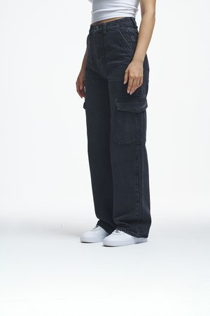 LONA - Jeans baggy - black