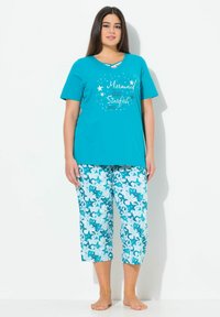 Ulla Popken STARFISH TWO PIECE SET - Conjunto de pijama - pale petrol