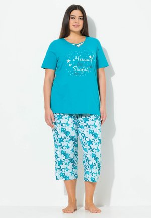 Ulla Popken STARFISH TWO PIECE SET - Pyžamová sada - pale petrol