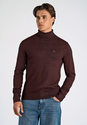 ECOVERO L/S ROLL NECK  - Maglione - black cherry mel