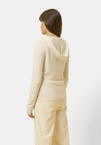 Just Cashmere FULL ZIP WITH HOOD - Cardigan - ivory