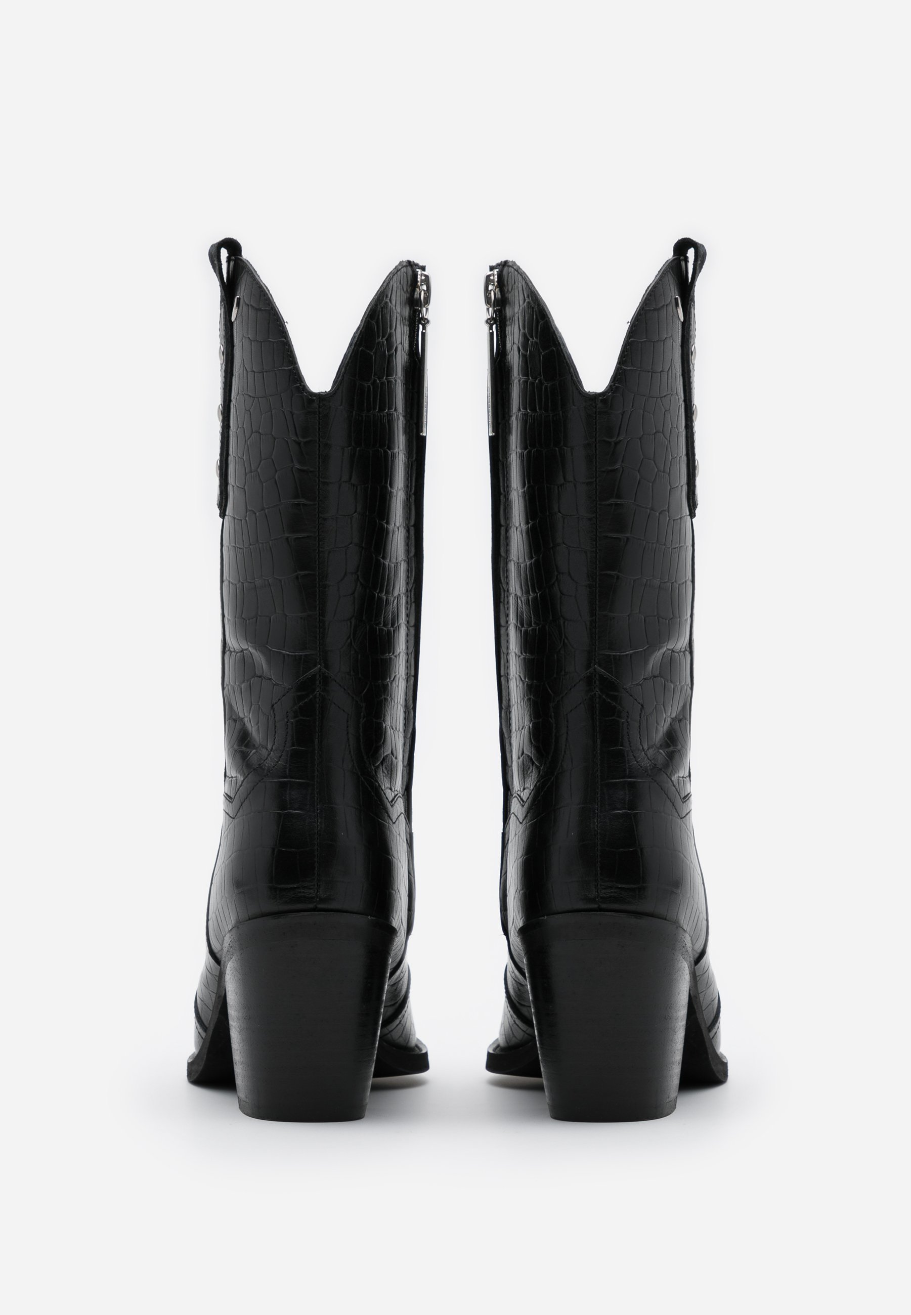 Botas cowboy neras de media caña para mujer BARIKA