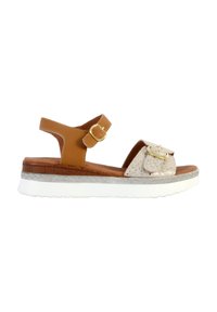 Divine Factory ALÉNOA - Sandalen met plateauzool - platine camel
