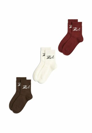 KARL LAGERFELD, SIGNATURE (PACK OF 3) - Chaussettes - windsor wine
