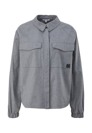 comma casual identity SUR À MANCHES RAGLAN - Button-down blouse - stone grey melange