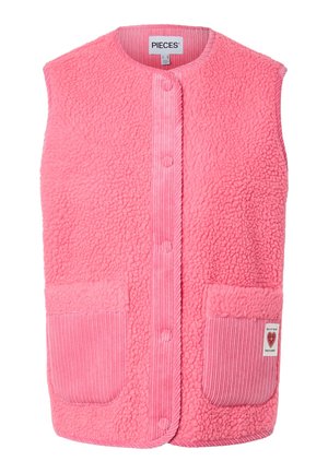 Pieces, PCANASTACIA TEDDY VEST BC - Γιλέκο - pink lemonade