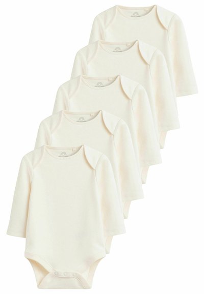 NAME IT Set 3 Body Neonato Manica Lunga – Puro Cashmere, Colore Naturale, Taglia 56 – Unisex