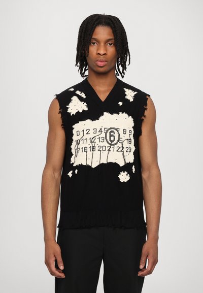 MM6 Maison Margiela GILET UNISEX - Vest - black/off white