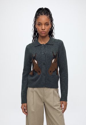 Vero Moda, VMCAVALLO - Жилетка - dark grey melange/potting scoll/emperador/birch and black