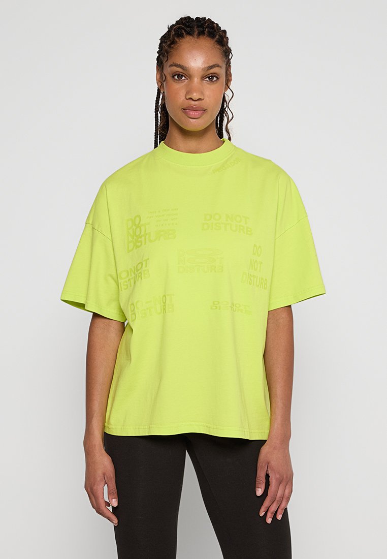 Pegador T-shirt print geel