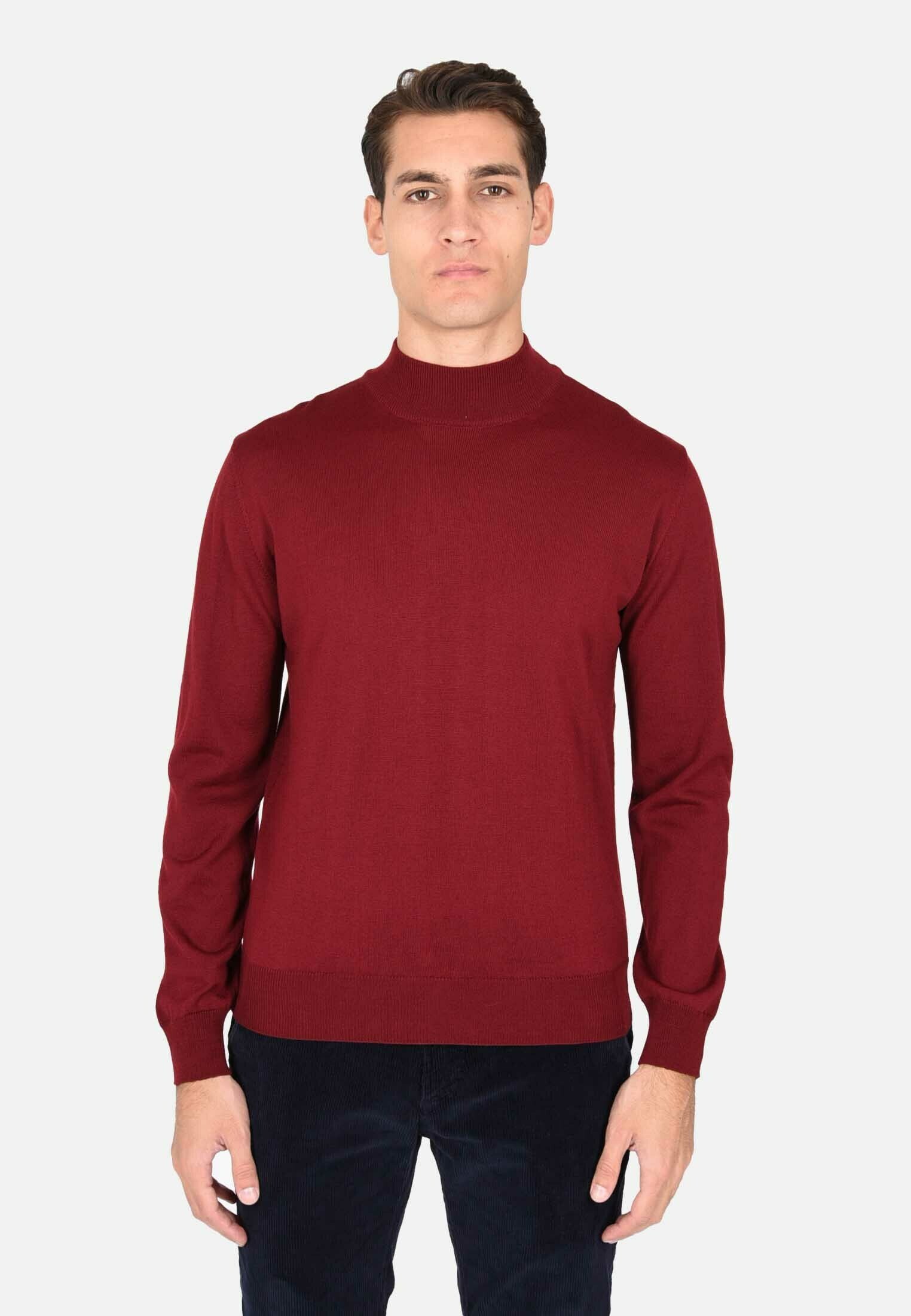 Crew Neck Maglione Bordeaux Kaos Burgundy Crew Neck Sweater With