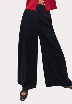 FLANNEL PINSTRIPE - Pantalones - navy mix