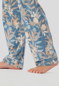 Schiesser LANG COMFORT - Conjunto de pijama - blaugrau pfirsich