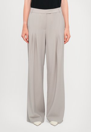 WIDE SUITING PANTS - Housut - light grey
