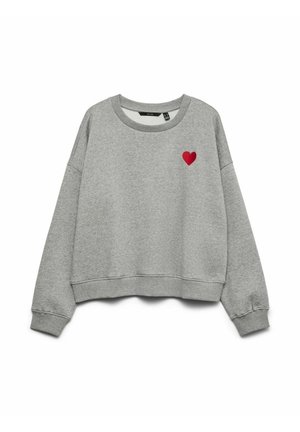 VMMALYHEART - Sweatshirt - light grey melange
