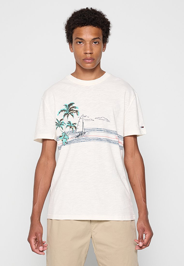 Tommy Jeans T-shirt print crème