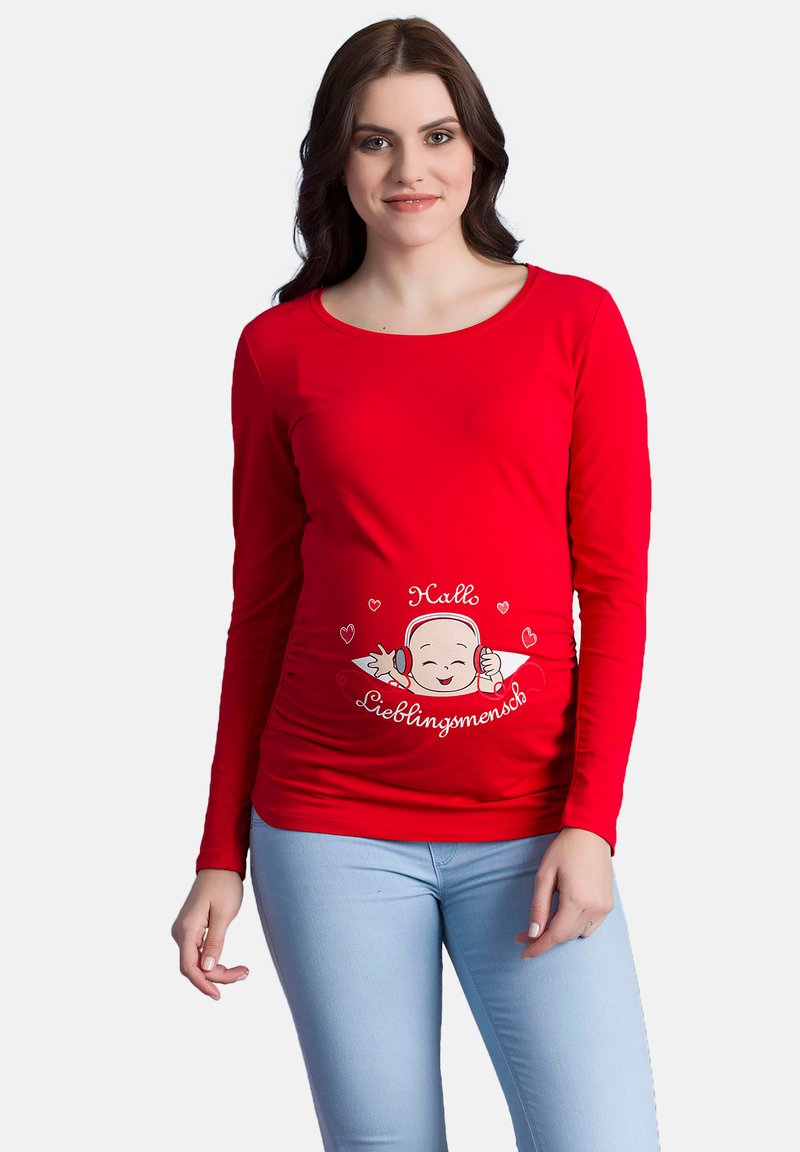 M.M.C. HALLO LIEBLINGSMENSCH - Langarmshirt - rot