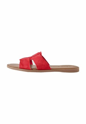 Slip-on sandaler - coral pink suede
